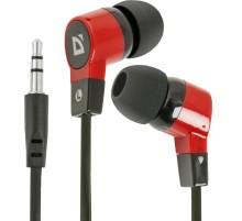 Defender Наушники вставки Basic 619 черный + красный