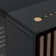 Корпус без блока питания/ Case Fractal Design North TG Dark Tint, Midi-Tower, 2x140mm, 2xUSB-A 3.2 + 1xUSB 3.2 Type-C ATX, mATX, mITX Wood panel, Charcoal Black