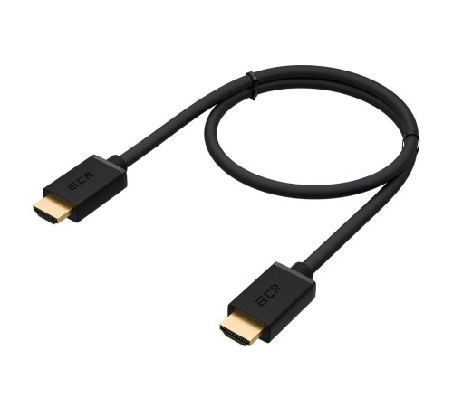 GCR Кабель 1.0m HDMI версия 2.0, HDR 4:2:2, Ultra HD, 4K 60 fps 60Hz/5K*30Hz, 3D, AUDIO, 18.0 Гбит/с, 28/28 AWG, OD7.3mm, тройной экран, черный, GCR-HM411-1.0m