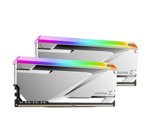 Оперативная память Netac Z RGB 32GB (2x16GB) DDR5-7200 (PC5-57600) C34 34-45-45-115 1.4V XMP Dual DIMM Kit Silver