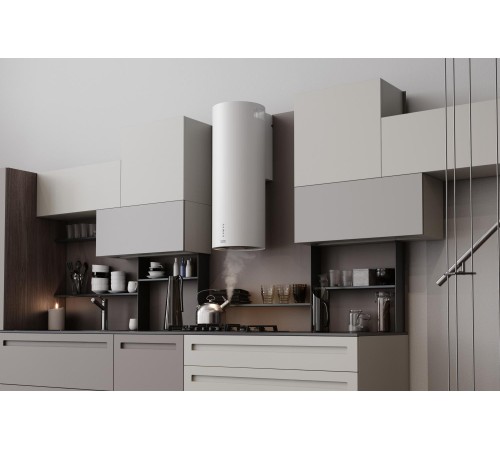 Вытяжка Franke/ Best, Цилиндрическая настенная вытяжка AXIS 35 WH, 35 см, 750 м3/ч, электронное управление, LED освещение, 66 дБ, Угольный фильтр Ф-10 (опция), цвет белый