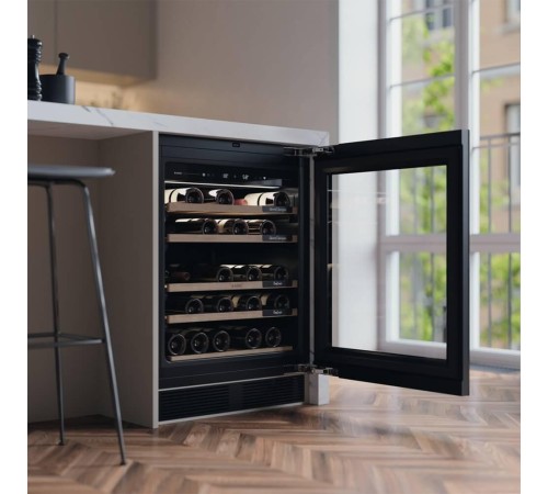 Винный шкаф ASKO/ Арт. 741134 ; Винный климатический шкаф, дизайн ELEMENTS, встраиваемый, 82х59.5х57.3 см, 44 бутылки, А++, 1 температурная зона, черный