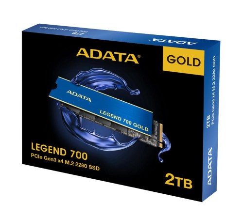 Твердотельный накопитель/ ADATA SSD LEGEND 700 GOLD, 2048GB, M.2(22x80mm), NVMe 1.4, PCIe 3.0 x4, 3D NAND, R/W 2000/1600MB/s, IOPs 130 000/280 000, TBW 480, DWPD 0.2, with Heat Sink (3 года) Твердотельный накопитель/ ADATA SSD LEGEND 700 GOLD, 2048GB, M.2(22x80mm), NVMe 1.4, PCIe 3.0 x4, 3D NAND, R/W 2000/1600MB/s, IOPs 130 000/280 000, TBW 480, DWPD 0.2, with Heat Sink (3 года)
