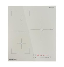 Встраиваемая варочная панель HOMSAir/ Индукционная варочная панель с Flex Zone и Booster, 45 см, 3 конфорки, сенсорное управление, 9 уровней мощности, бежевый цвет
