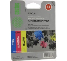 -/ Картридж струйный Cactus CS-CL41 голубой/пурпурный/желтый (18мл) для Canon Pixma MP150/MP160/MP170/M