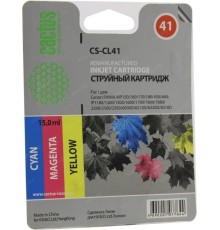 -/ Картридж струйный Cactus CS-CL41 голубой/пурпурный/желтый (18мл) для Canon Pixma MP150/MP160/MP170/M