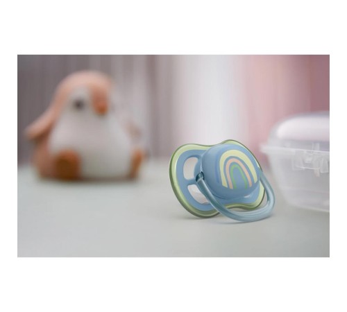 Пустышка ultra air, радуга, 0-6 мес., 1 шт.