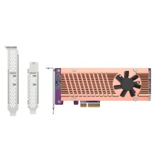 Адаптер QNAP QM2-2P-344A 2xM.2 22110\2280 PCIe (Gen3 x4) NVMe SSD, Low-profile and Full-height brackets incl