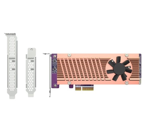 Адаптер QNAP QM2-2P-344A 2xM.2 22110\2280 PCIe (Gen3 x4) NVMe SSD, Low-profile and Full-height brackets incl Адаптер QNAP QM2-2P-344A 2xM.2 22110\2280 PCIe (Gen3 x4) NVMe SSD, Low-profile and Full-height brackets incl