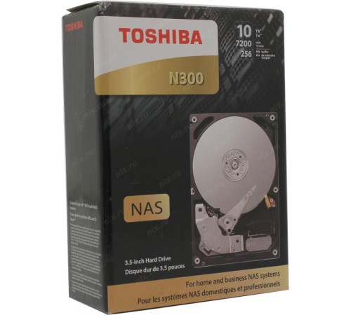 Жесткий диск/ HDD Toshiba SATA3 10Tb 3.5" 7200 NAS 256Mb (N300) RTL