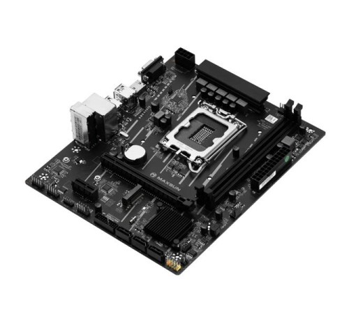 Материнская плата MAXSUN MS-Challenger H610M-D, LGA1700, H610, 2*DDR4, 3*SATA3, M.2, 2*USB 3.2, 4*USB 2.0, 1*PCIEx16, 1*PCIEx1, VGA+HDMI,  mATX