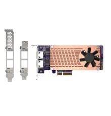 Плата расширения/ QNAP QM2-2P2G2T Expansion card 2 slots M.2 2280 NVMe. PCIe Gen3 x4 interface, 2x 2.5 GbE BASE-T.