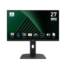 Монитор MSI PRO MP275PG 27" 16:9 FHD(1920x1080), IPS Flat, 1ms(MPRT), 1300:1, 100M:1, 300nits, 178/178, HDMI 1.4b, DP 1.2a, VGA, Speaker, Tilt, Swivel, Height, Pivot, 100HZ, Black, 1y war-ty