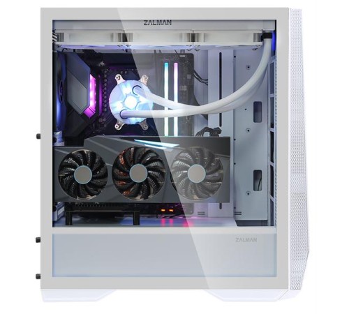 корпус ZALMAN Z9 ICEBERG, EATX, WHITE, WINDOW, 4x3.5", 6x2.5", 2xUSB2.0, 2xUSB3.0, 1xUSB 3.1 Gen2 Type-C, FRONT 1x140mm, REAR 1x140mm (незначительное повреждение коробки)