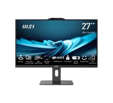 Моноблок/ MSI PRO AP272P 14M-628XRU   27"(1920x1080 IPS)/Intel Core i5 14400(2.5Ghz)/8192Mb/512PCISSDGb/noDVD/Int:Intel UHD Graphics 730/Cam/BT/WiFi/-/war 1y/4.63kg/Black/noOS + Wireless KB+M