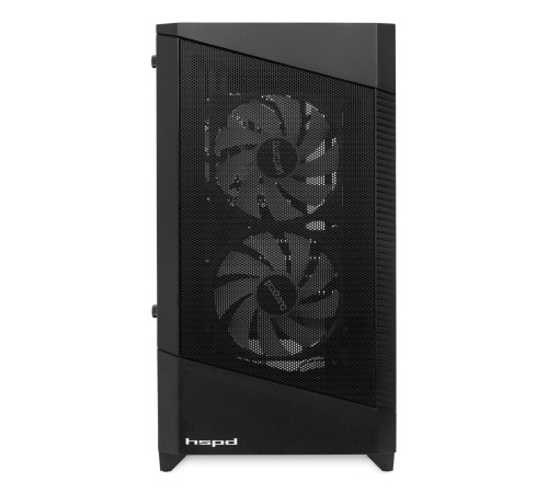 Корпус без блока питания/ Case HSPD M330, Mesh Mini-tower, Black, TG, 0.6 SPCC, 3x120mm ARGB (M11-120) mATX, mITX 175/330/160mm 2x2.5", 2x3.5", 4xPCI 1xUSB-A 3.0, 2xUSB-A1.0 365x216x405mm Корпус без блока питания/ Case HSPD M330, Mesh Mini-tower, Black, TG, 0.6 SPCC, 3x120mm ARGB (M11-120) mATX, mITX 175/330/160mm 2x2.5", 2x3.5", 4xPCI 1xUSB-A 3.0, 2xUSB-A1.0 365x216x405mm