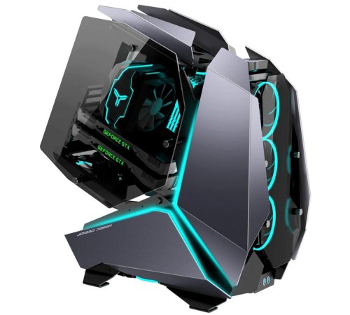 Корпус без блока питания/ Case JONSBO MOD-5, Full-Tower, TG, no fans, 2xUSB-A 3.0 + 1xUSB-C 3.2, ATX, mATX, mITX Gray