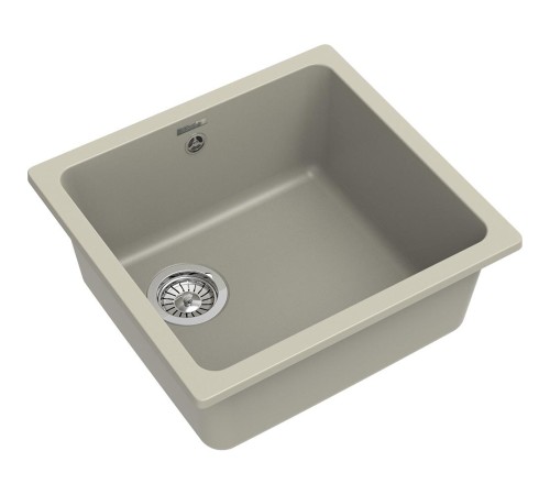 Кухонная мойка RIVELATO RIVELATO Мойка BERKANA 45 1-чаш 485*455, монтаж: универсальный, материал: кварц, цвет: топаз