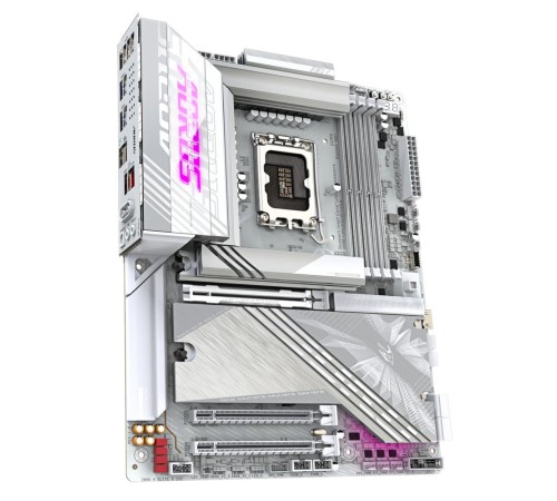 Материнская плата/ Z890 AORUS ELITE X ICE, Socket 1851, Intel®Z890, 4xDDR5-6400, 3xPCI-Ex16, 4xSATA3(RAID 0/1/5/10), 5xM.2, 8Ch Audio, 1x2.5GbLan, WiFi, (4+4)xUSB2.0, (6+2)xUSB3.2, (1+1)xUSB Type-C™, ATX, RTL Материнская плата/ Z890 AORUS ELITE X ICE, Socket 1851, Intel®Z890, 4xDDR5-6400, 3xPCI-Ex16, 4xSATA3(RAID 0/1/5/10), 5xM.2, 8Ch Audio, 1x2.5GbLan, WiFi, (4+4)xUSB2.0, (6+2)xUSB3.2, (1+1)xUSB Type-C™, ATX, RTL