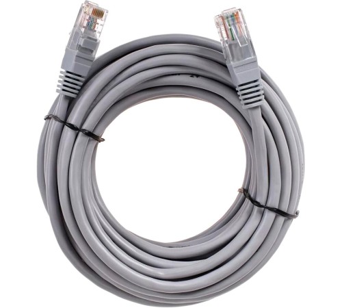 Патчкорд/ Патчкорд литой "Telecom" UTP кат.5е 15,0м серый