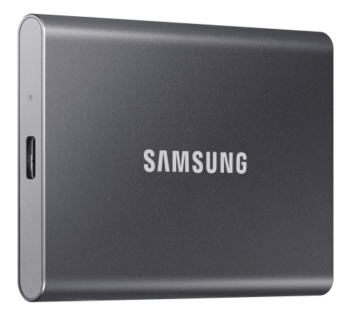 Внешние HDD и SSD/ Samsung External SSD T7, 1000GB, Type-C, USB 3.2 Gen2, R/W 1050/1000MB/s, 85x57x8mm, Titan Gray (12 мес.) Внешние HDD и SSD/ Samsung External SSD T7, 1000GB, Type-C, USB 3.2 Gen2, R/W 1050/1000MB/s, 85x57x8mm, Titan Gray (12 мес.)