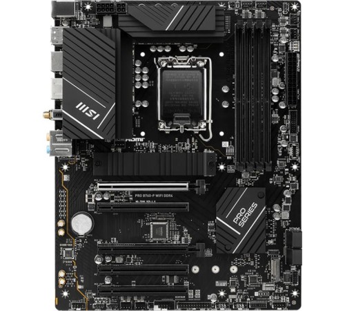 Материнская плата/ MB MSI INTEL B760 s1700, 4xDDR4(128GB), HDMI 2.1/DP, 2xPCIe 4.0x16, 3xPCIe 3.0x16, 1xLAN (2.5GbE), Wi-Fi, BT, 4xSATA 6Gb/s, 2xM.2, 1xUSB-C, 2xUSB 3.2, 4xUSB 2.0, 1xPS/2, ATX Материнская плата/ MB MSI INTEL B760 s1700, 4xDDR4(128GB), HDMI 2.1/DP, 2xPCIe 4.0x16, 3xPCIe 3.0x16, 1xLAN (2.5GbE), Wi-Fi, BT, 4xSATA 6Gb/s, 2xM.2, 1xUSB-C, 2xUSB 3.2, 4xUSB 2.0, 1xPS/2, ATX