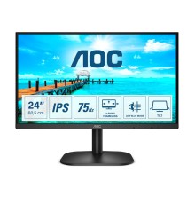 Монитор LCD 23.8'' 16:9 1920х1080(FHD) IPS, 75 Hz, 250 cd/m2, 1000:1, 20М:1, 4ms, VGA, DVI, HDMI, Tilt, Speakers, Black