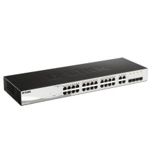 Коммутатор/ DGS-1210-28/FL Managed L2 Switch 24x1000Base-T, 4xCombo 1000Base-T/SFP, Surge 6KV, CLI