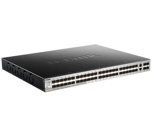 Коммутатор/ Managed L3 Stackable Switch 48x1000Base-X SFP, 2x10GBase-T, 4x10GBase-X SFP+, CLI, 1000Base-T Management, RJ45 Console, USB, RPS, Dying Gasp