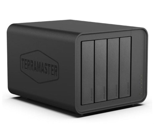 система хранения данных TerraMaster F4-212 tower NAS QC 1,7Ghz/2Gb/TRAID,JBOD,RAID0,1,10,5,6/up to 4 HS SATA(3,5' or 2,5')/2xUSB/1xGbE RJ-45/iSCSI/1xPS/1YW