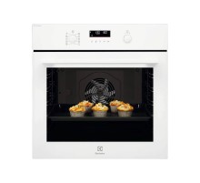 Встраиваемые электрические духовки ELECTROLUX/ Электрический духовой шкаф с конвекцией, приготовление на пару, объем 72 л, утапливаемые переключатели, 9 режимов,очистка каталитическая, 3 стекла в дверце, направляющие проволочные + телескопические (1 урове