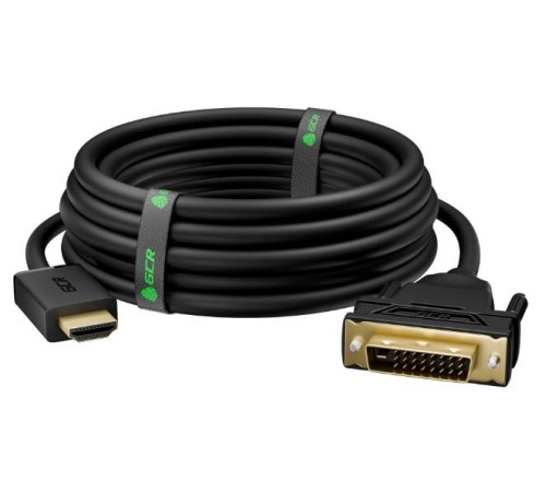 GCR Кабель 2.0m HDMI-DVI черный, GOLD, 19M / 25M Dual Link, 28 AWG, тройной экран GCR Кабель 2.0m HDMI-DVI черный, GOLD, 19M / 25M Dual Link, 28 AWG, тройной экран