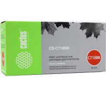 -/ Картридж лазерный Cactus CS-C718BK 718 BK черный (3400стр.) для Canon MF8330i/MF8330/MF8350/LBP7200