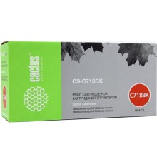 -/ Картридж лазерный Cactus CS-C718BK 718 BK черный (3400стр.) для Canon MF8330i/MF8330/MF8350/LBP7200