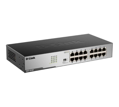 Коммутатор/ DGS-1016D/I Unmanaged Switch 16x1000Base-T, Surge 1KV, metal case