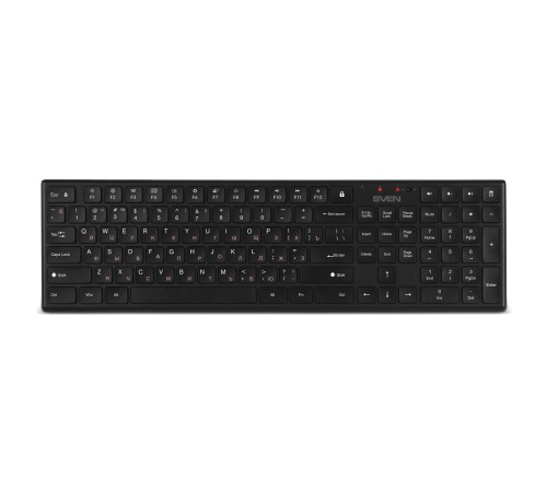 Беспроводной набор ножничная клавиатура+мышь SVEN KB-C2550W чёрный (109 кл.,12Fn, 1000DPI, 2+1 кл.)