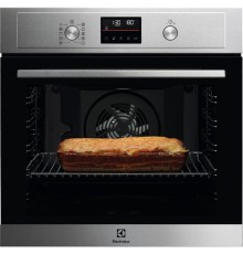 Встраиваемая электрическая духовка ELECTROLUX/ Электрический духовой шкаф с кольцевым нагревательным элементом SurroundCook, основной цвет - нержавеющая сталь c Anti Finger Print, утапливаемые переключатели, таймер отключения, отложенный старт, будильник,