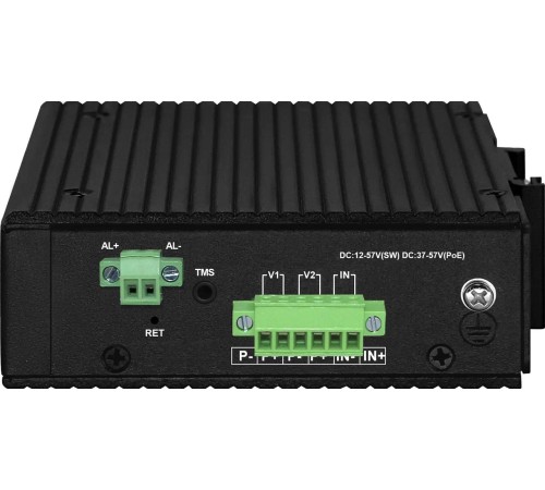 Промышленный управляемый (L2+) HiPoE коммутатор Gigabit Ethernet/ Промышленный управляемый (L2+) HiPoE коммутатор Gigabit Ethernet на 8GE PoE + 2 GE SFP порта с функцией мониторинга температуры/ влажности/ напряжения. Порты: 1 x GE (10/100/1000Base-T) с P