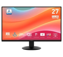 Монитор MSI PRO MP272L 27" 16:9 FHD(1920x1080), IPS Flat, 1ms(MPRT), 1300:1, 100M:1, 250nits, 178/178, HDMI 1.4b, DP 1.2a, Tilt, 100HZ, Black, 1y war-ty