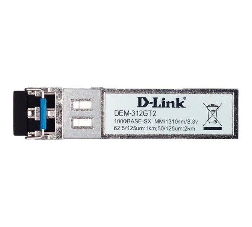 Трансивер/ 312GT2 SFP Transceiver, 1000Base-SX+, Duplex LC, 1310nm, Multi-mode, 2KM Трансивер/ 312GT2 SFP Transceiver, 1000Base-SX+, Duplex LC, 1310nm, Multi-mode, 2KM
