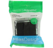 ATLASDESIGN 3-клавишный ВЫКЛЮЧАТЕЛЬ, сх.1+1+1, 10АХ, механизм, КАРБОН