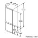 Встраиваемый холодильник BOSCH 177.2х54.1х54.5 см, 272 (211+64) л, LED Освещение, зона свежести Hydrofresh, BigBox в морозилке