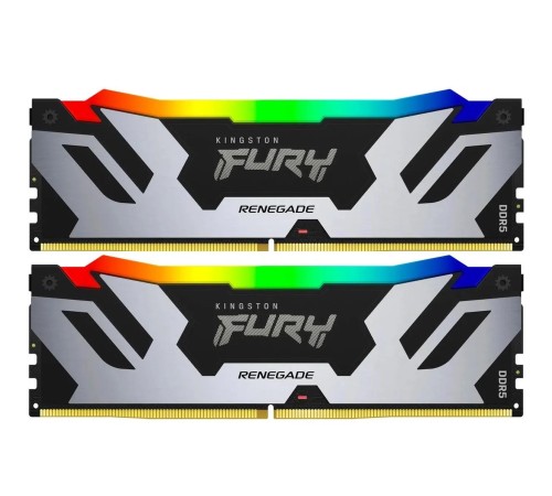 Память оперативная/ Kingston 96GB 6400MT/s DDR5 CL32 DIMM (Kit of 2) FURY Renegade RGB XMP Память оперативная/ Kingston 96GB 6400MT/s DDR5 CL32 DIMM (Kit of 2) FURY Renegade RGB XMP
