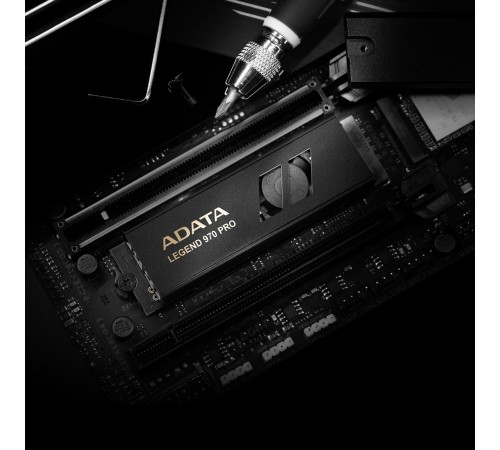 Твердотельный накопитель/ ADATA SSD LEGEND 970 PRO, 1000GB, M.2(22x80mm), NVMe 2.0, PCIe 5.0 x4, 3D NAND, R/W 13000/9500MB/s, IOPs 1 700 000/1 250 000, TBW 740, DWPD 0.4, with Heat Sink (5 лет) Твердотельный накопитель/ ADATA SSD LEGEND 970 PRO, 1000GB, M.2(22x80mm), NVMe 2.0, PCIe 5.0 x4, 3D NAND, R/W 13000/9500MB/s, IOPs 1 700 000/1 250 000, TBW 740, DWPD 0.4, with Heat Sink (5 лет)