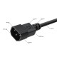 GCR Кабель питания 0.5m, С14 - С5, черный, 3*0,75mm, GCR-55919