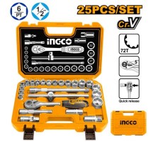 Набор головок 25 ШТ 1/2" Ingco HKTS12251,10-32мм, CR-V