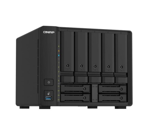 Сетевое хранилище без дисков/ SMB QNAP TS-932PX-4G 9-Bay NAS, 5 x 3.5" and 4 x 2.5" drive slots, Alpine AL324 ARM quad-core 1.7GHz, 4 GB DDR4 (1x 4 GB) up to 16 GB (1 x 16 GB), 2 x 10GbE  SFP+, 2 x 2.5 GbE LAN