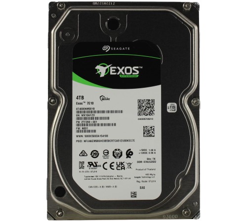 Жесткий диск/ RECERTIFIED HDD Seagate SAS 4TB Exos 7E10 7200 rpm 256Mb 1 year warranty RECERTIFIED