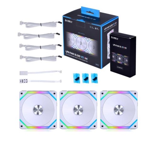 Вентилятор LIAN LI UNI FAN SL V2 120 White aRGB PWM 120mm 2000RPM (3pcs) Вентилятор LIAN LI UNI FAN SL V2 120 White aRGB PWM 120mm 2000RPM (3pcs)