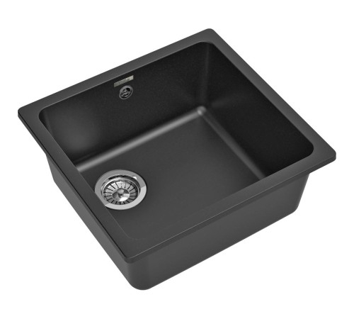 Кухонная мойка RIVELATO RIVELATO Мойка BERKANA 45 1-чаш 485*455, монтаж: универсальный, материал: кварц, цвет: антрацит Кухонная мойка RIVELATO RIVELATO Мойка BERKANA 45 1-чаш 485*455, монтаж: универсальный, материал: кварц, цвет: антрацит